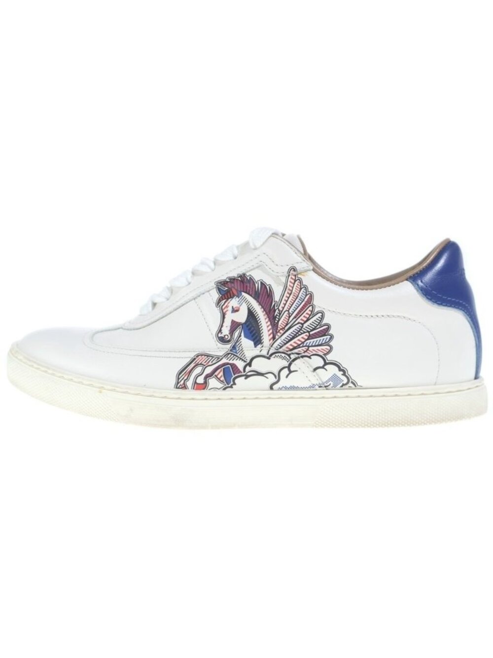 Hermes Quicker Pegasus Low-Cut Sneakers Leather Shoes White